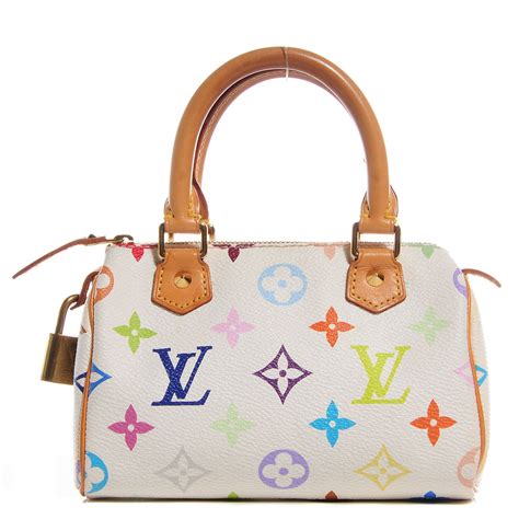 louis vuitton white colorful purse|Louis Vuitton white multicolor purse.